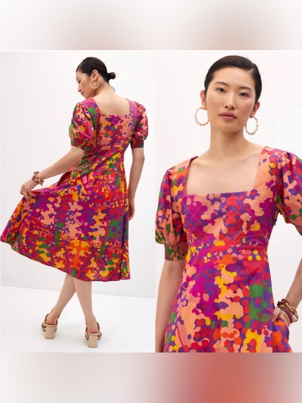 Anthropologie x Roopa Pemmaraju Floral Midi Dress size XS